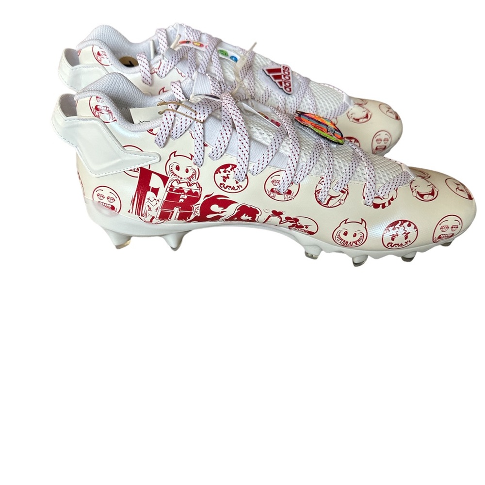 Mens Adidas Freak 22 Big Mood DSG SM Football Cleats Sz 12 White Red GZ6901